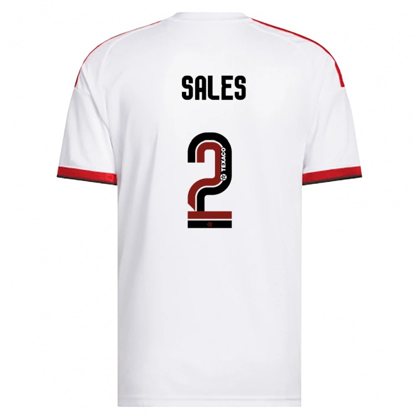 Danxen Hombre Camiseta Daniel Sales #2 Blanco Rojo Negro 2ª Equipación 2026/27 La Camisa México