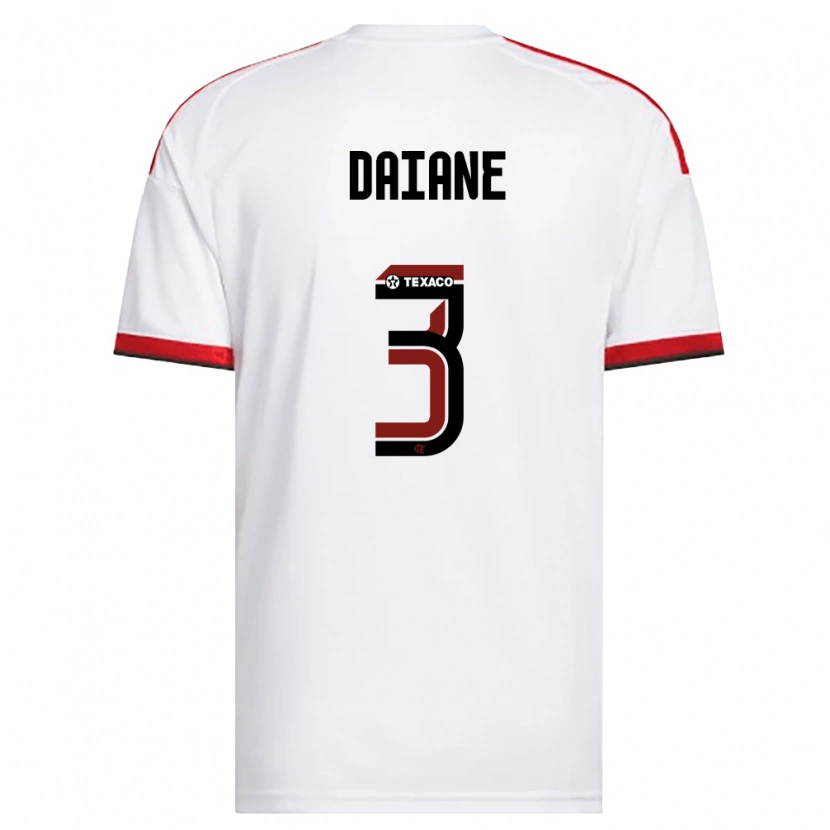 Danxen Hombre Camiseta Daiane #3 Blanco Rojo Negro 2ª Equipación 2026/27 La Camisa México