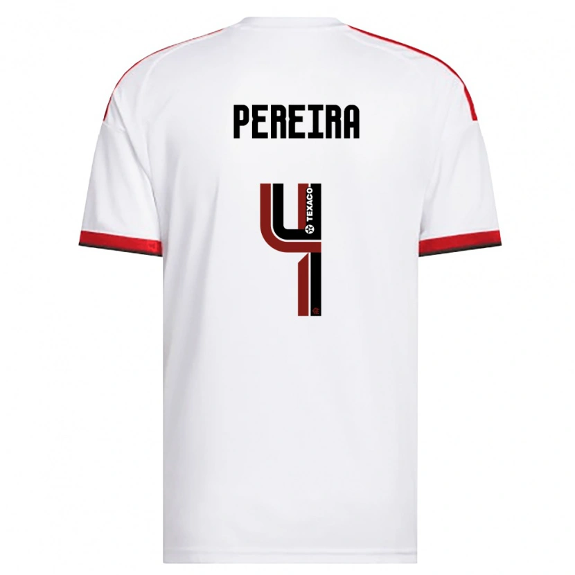Danxen Hombre Camiseta Léo Pereira #4 Blanco Rojo Negro 2ª Equipación 2026/27 La Camisa México
