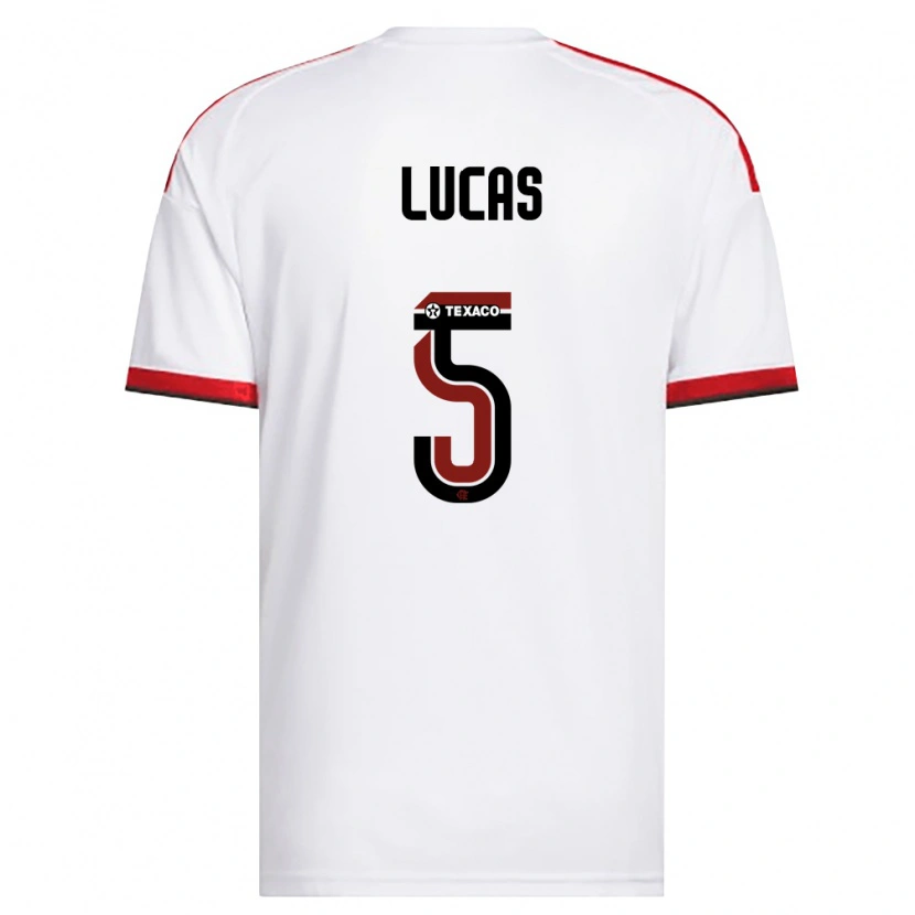 Danxen Hombre Camiseta Rayan Lucas #5 Blanco Rojo Negro 2ª Equipación 2026/27 La Camisa México