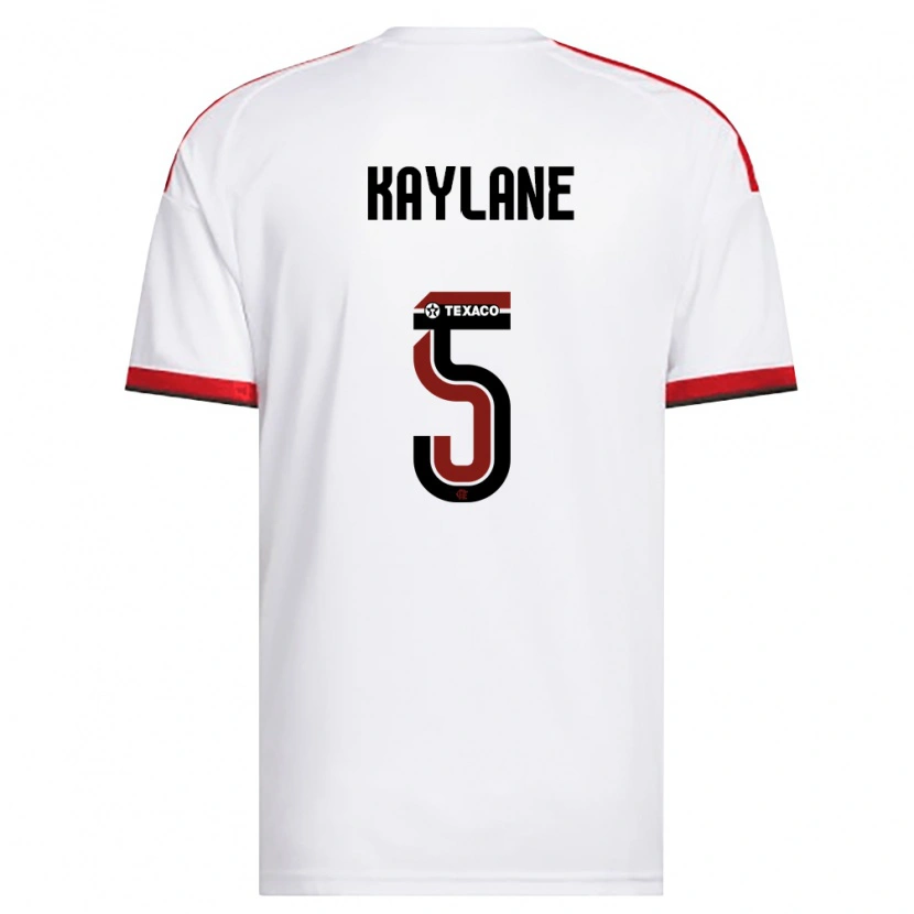 Danxen Hombre Camiseta Kaylane #5 Blanco Rojo Negro 2ª Equipación 2026/27 La Camisa México