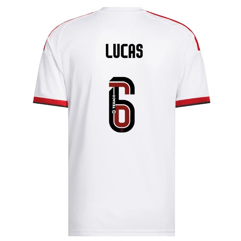 Danxen Hombre Camiseta Ayrton Lucas #6 Blanco Rojo Negro 2ª Equipación 2026/27 La Camisa México