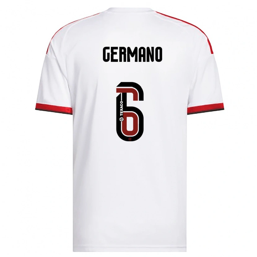 Danxen Hombre Camiseta Antônio Germano Da Silva Neto #6 Blanco Rojo Negro 2ª Equipación 2026/27 La Camisa México