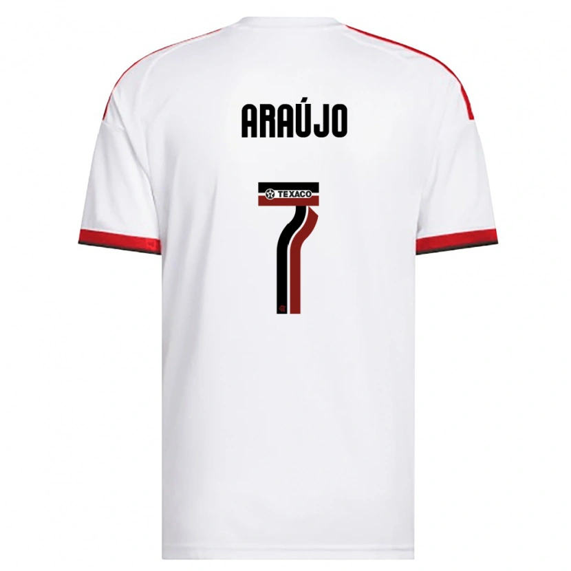 Danxen Hombre Camiseta Luiz Araújo #7 Blanco Rojo Negro 2ª Equipación 2026/27 La Camisa México