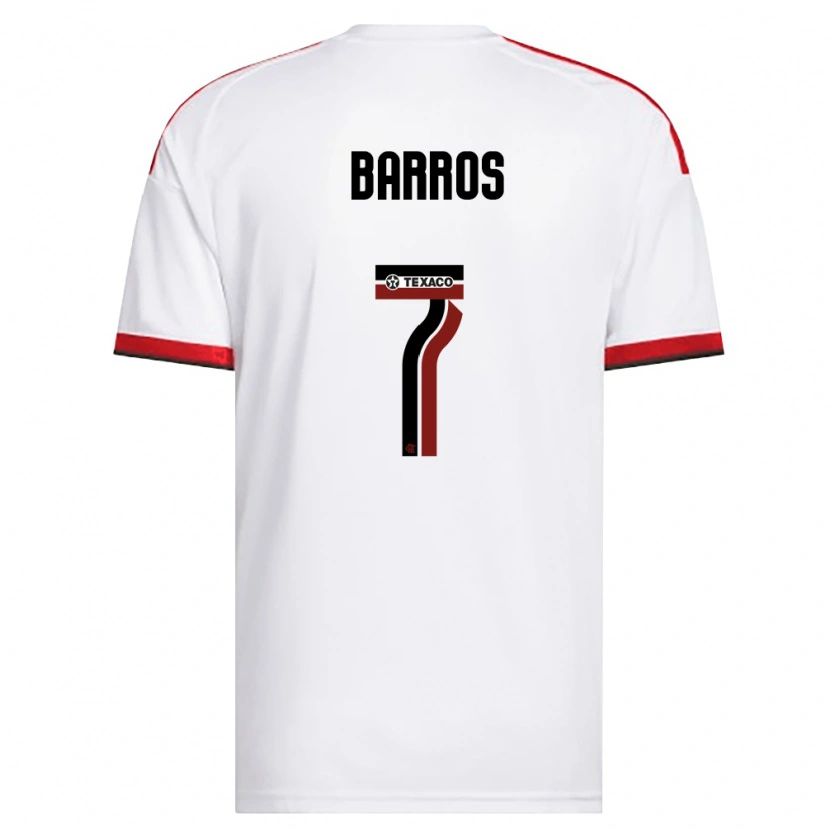 Danxen Hombre Camiseta Rafa Barros #7 Blanco Rojo Negro 2ª Equipación 2026/27 La Camisa México