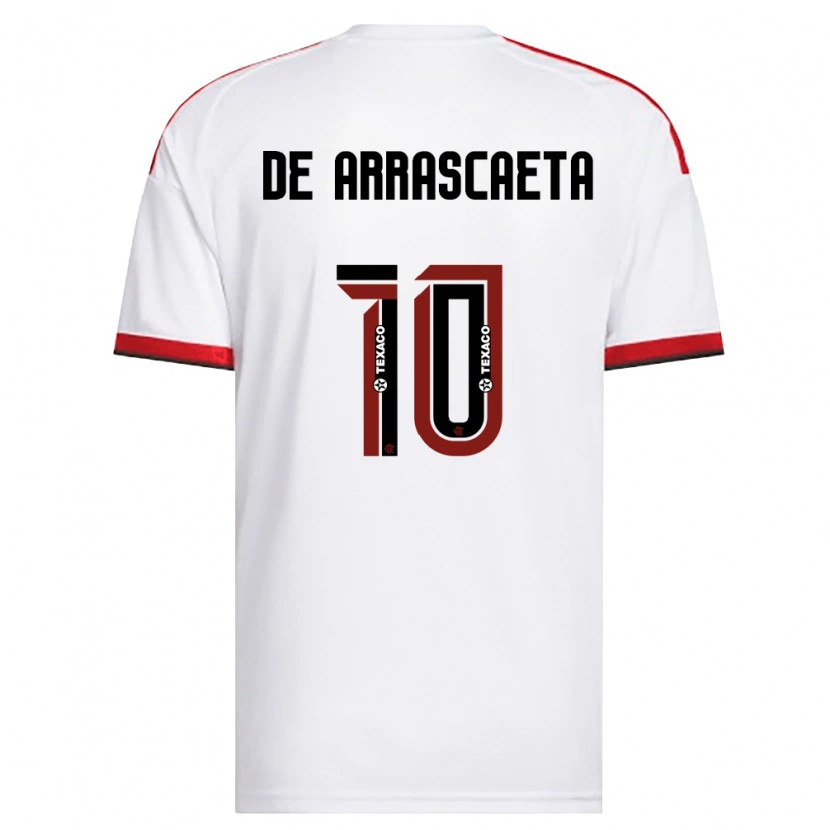 Danxen Hombre Camiseta Giorgian De Arrascaeta #10 Blanco Rojo Negro 2ª Equipación 2026/27 La Camisa México