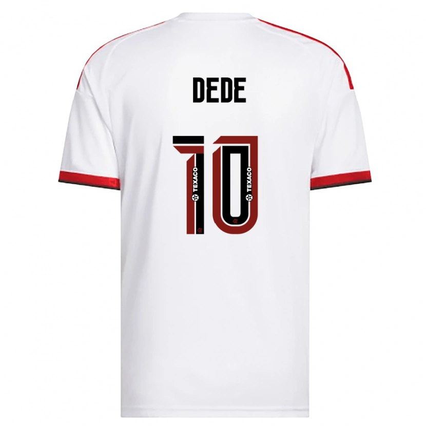 Danxen Hombre Camiseta Andressa Dede #10 Blanco Rojo Negro 2ª Equipación 2026/27 La Camisa México
