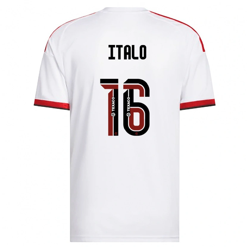 Danxen Hombre Camiseta Italo Pereira Dos Santos #16 Blanco Rojo Negro 2ª Equipación 2026/27 La Camisa México