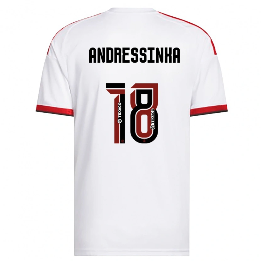 Danxen Hombre Camiseta Andressinha #18 Blanco Rojo Negro 2ª Equipación 2026/27 La Camisa México