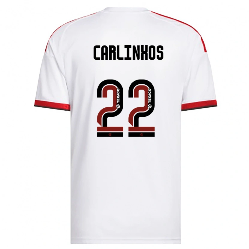 Danxen Hombre Camiseta Carlinhos #22 Blanco Rojo Negro 2ª Equipación 2026/27 La Camisa México