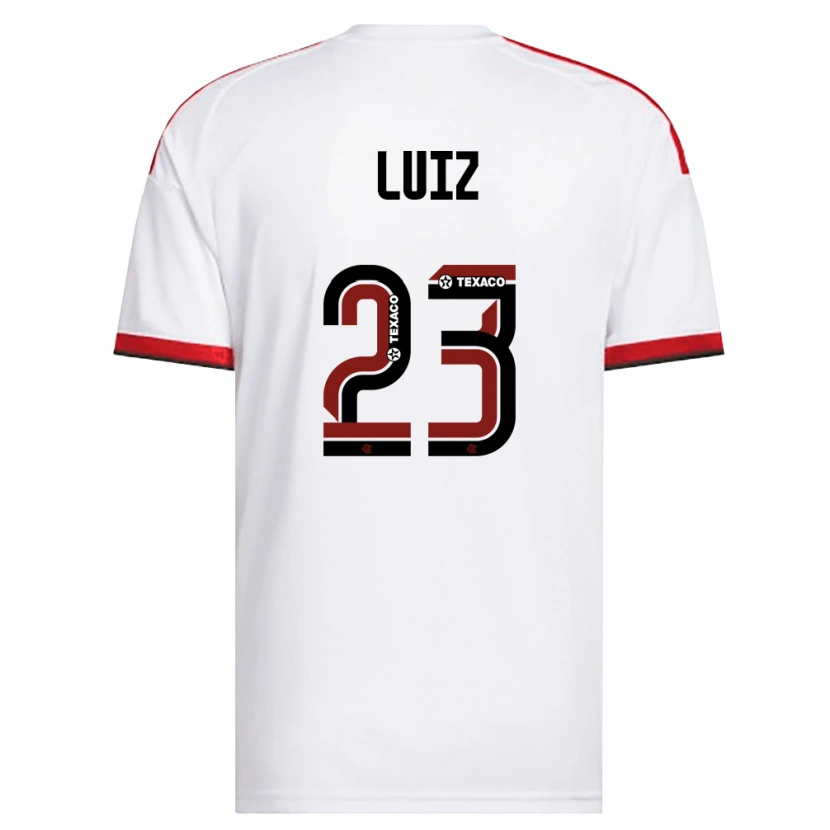 Danxen Hombre Camiseta David Luiz #23 Blanco Rojo Negro 2ª Equipación 2026/27 La Camisa México
