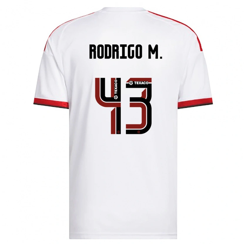 Danxen Hombre Camiseta Rodrigo Muniz #43 Blanco Rojo Negro 2ª Equipación 2026/27 La Camisa México