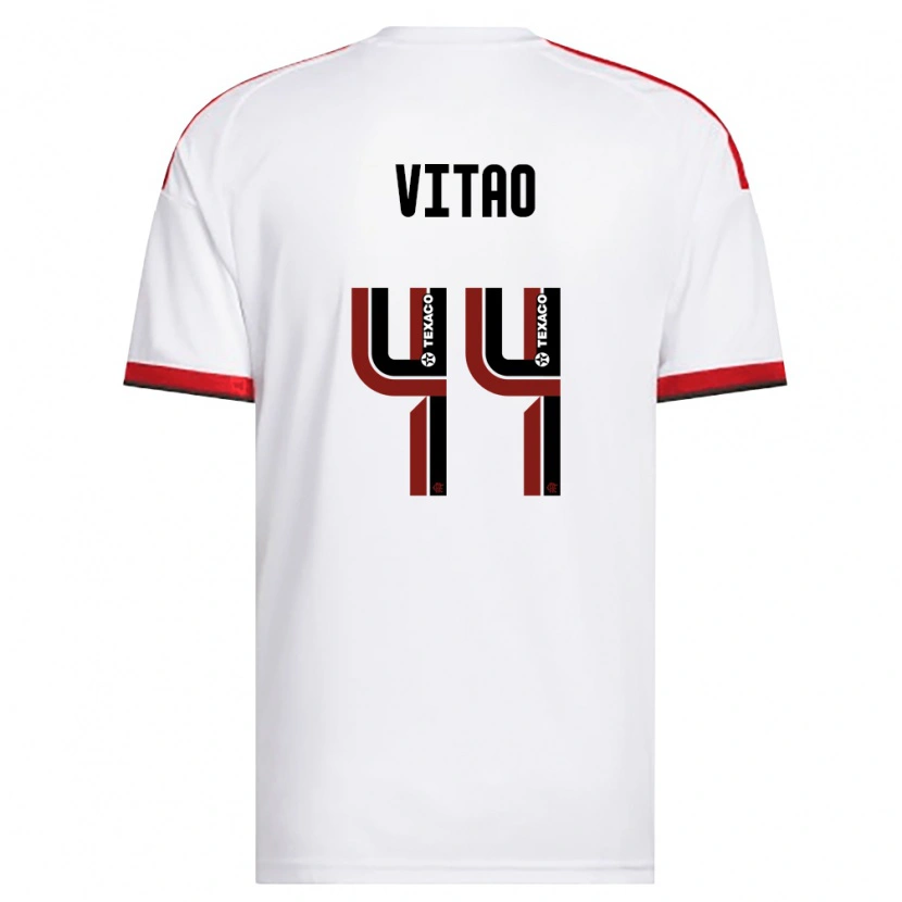 Danxen Hombre Camiseta Vitor Eduardo Da Silva Matos #44 Blanco Rojo Negro 2ª Equipación 2026/27 La Camisa México