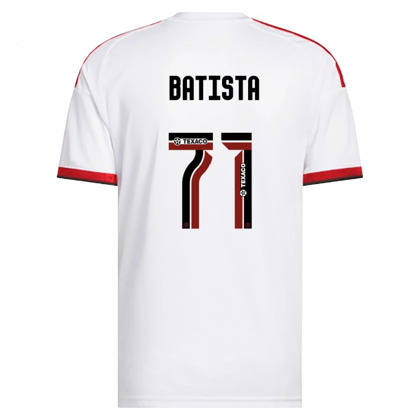 Danxen Hombre Camiseta Pedro Batista #71 Blanco Rojo Negro 2ª Equipación 2026/27 La Camisa México