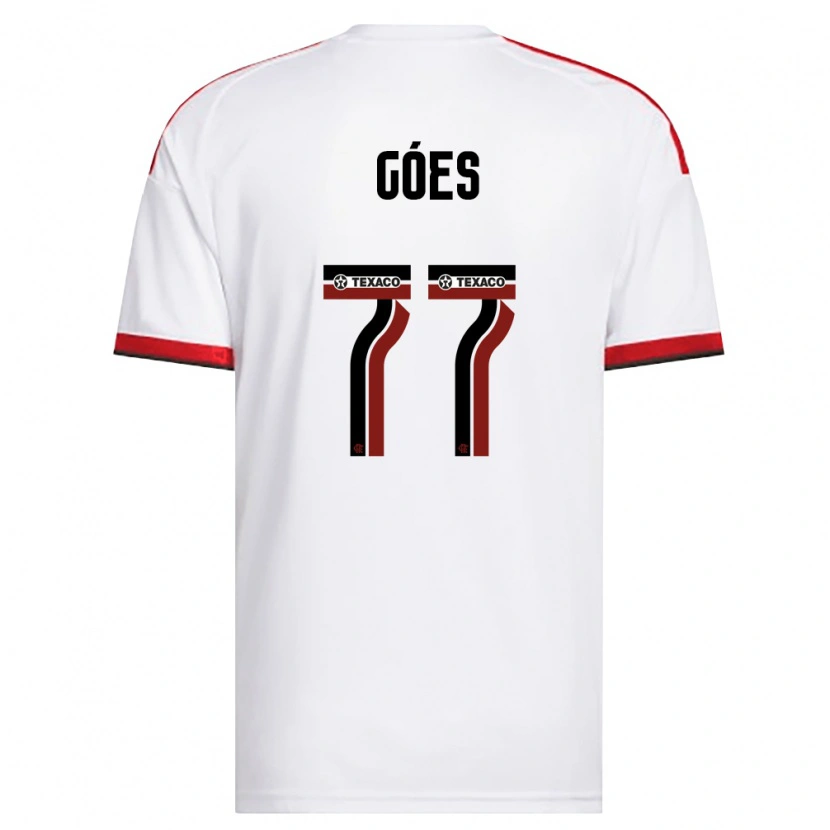 Danxen Hombre Camiseta Johnny Góes #77 Blanco Rojo Negro 2ª Equipación 2026/27 La Camisa México