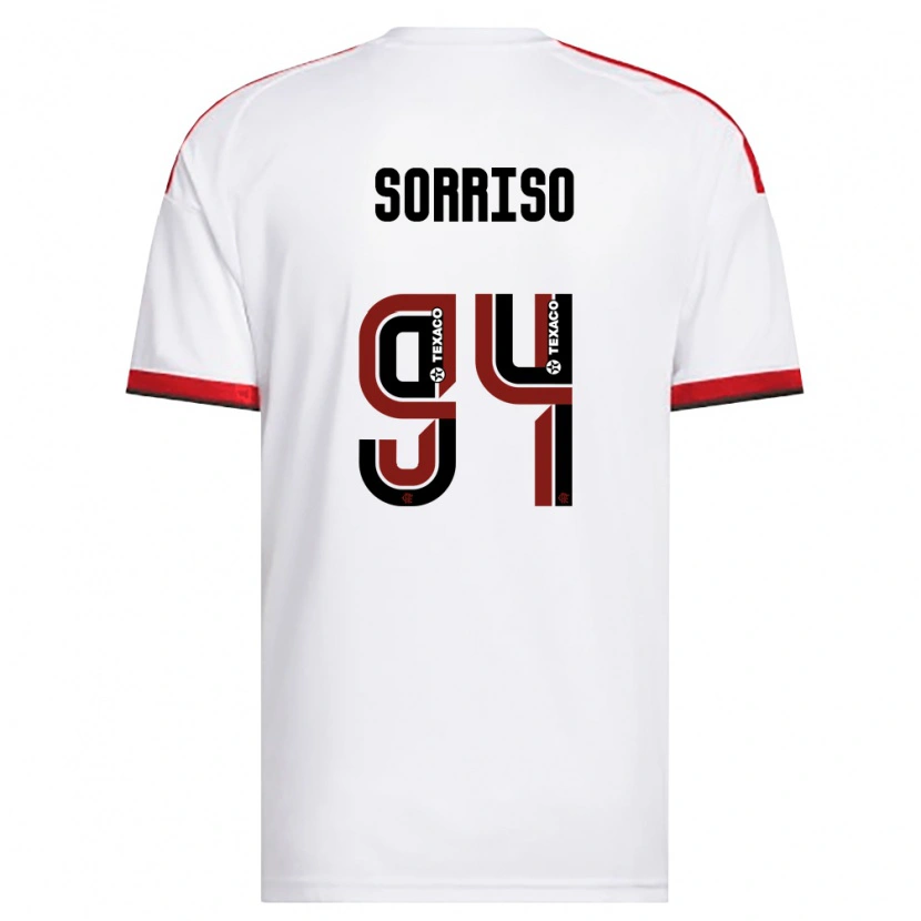 Danxen Hombre Camiseta Sorriso #94 Blanco Rojo Negro 2ª Equipación 2026/27 La Camisa México