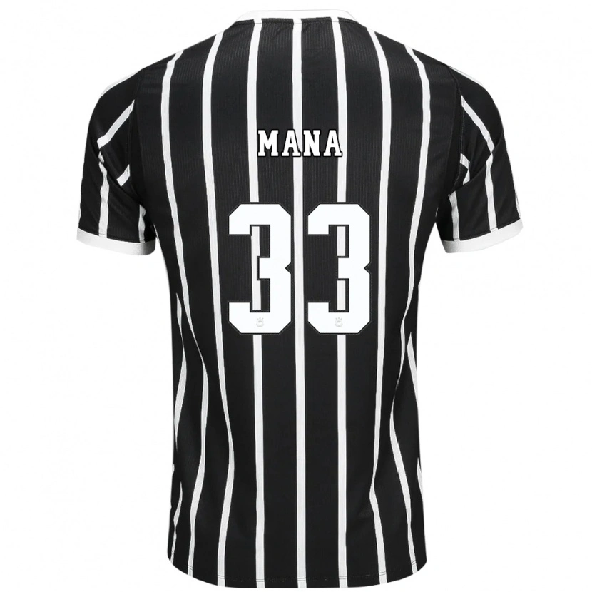 Danxen Hombre Camiseta Léo Mana #33 Negro Blanco Rojo 2ª Equipación 2026/27 La Camisa México