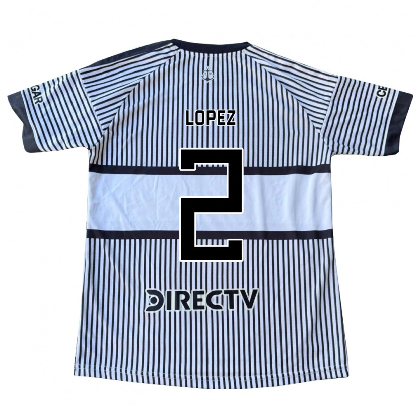 Danxen Hombre Camiseta Lisandro Lopez #2 Blanco Negro Amarillo 2ª Equipación 2026/27 La Camisa México