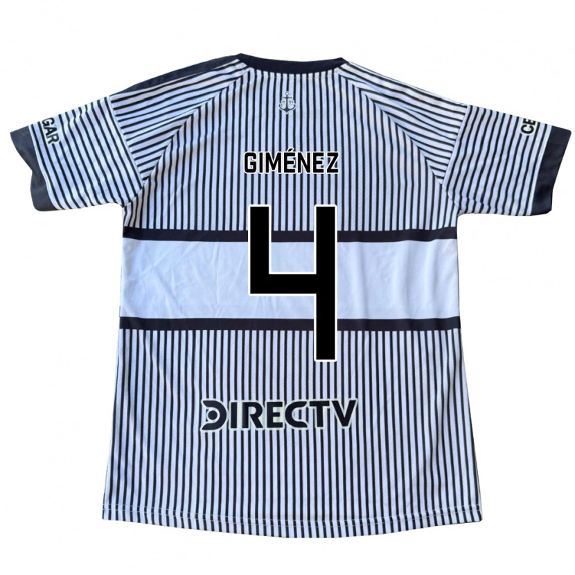Danxen Hombre Camiseta Kevin Giménez #4 Blanco Negro Amarillo 2ª Equipación 2026/27 La Camisa México