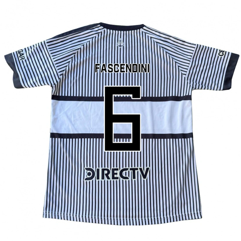 Danxen Hombre Camiseta Valentin Fascendini #6 Blanco Negro Amarillo 2ª Equipación 2026/27 La Camisa México