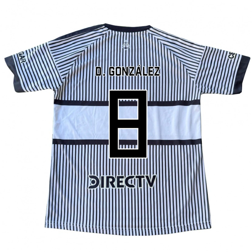 Danxen Hombre Camiseta Dante González #8 Blanco Negro Amarillo 2ª Equipación 2026/27 La Camisa México