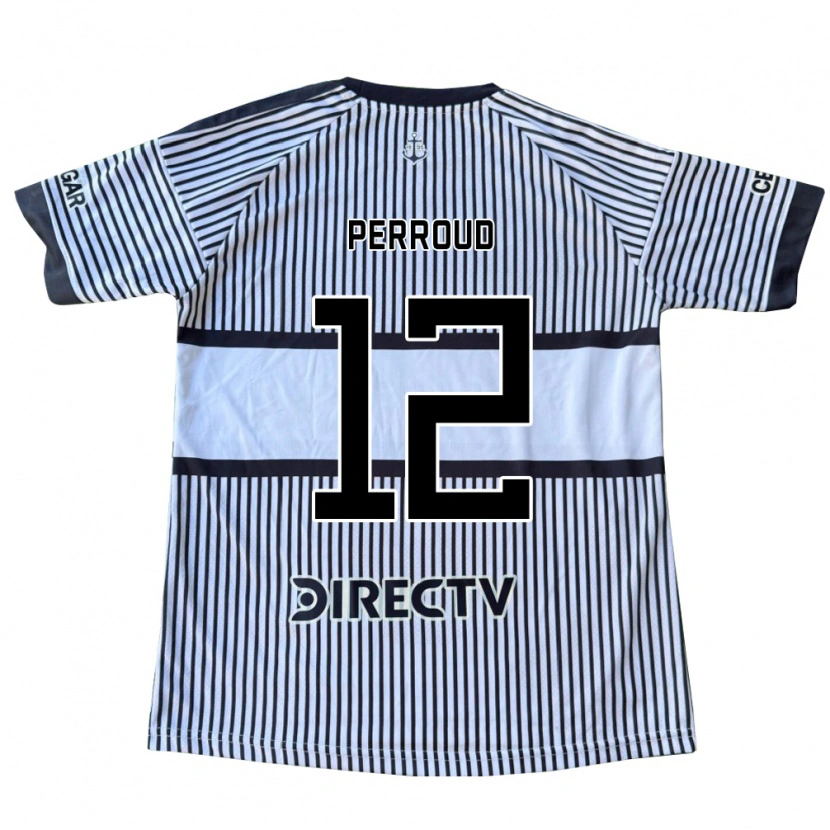 Danxen Hombre Camiseta Valentín Perroud #12 Blanco Negro Amarillo 2ª Equipación 2026/27 La Camisa México