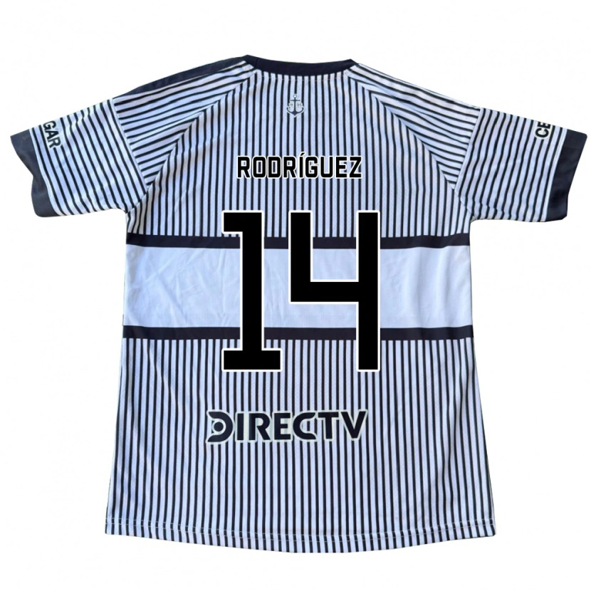 Danxen Hombre Camiseta Isaías Rodríguez #14 Blanco Negro Amarillo 2ª Equipación 2026/27 La Camisa México