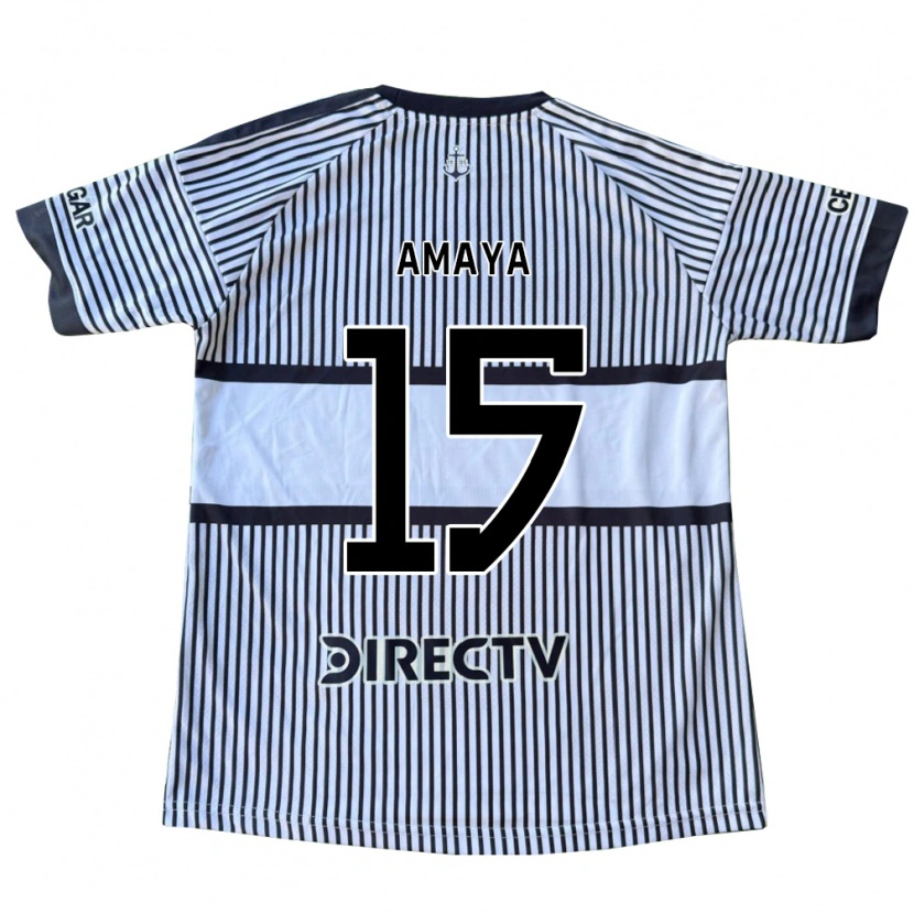 Danxen Hombre Camiseta Facundo Amaya #15 Blanco Negro Amarillo 2ª Equipación 2026/27 La Camisa México