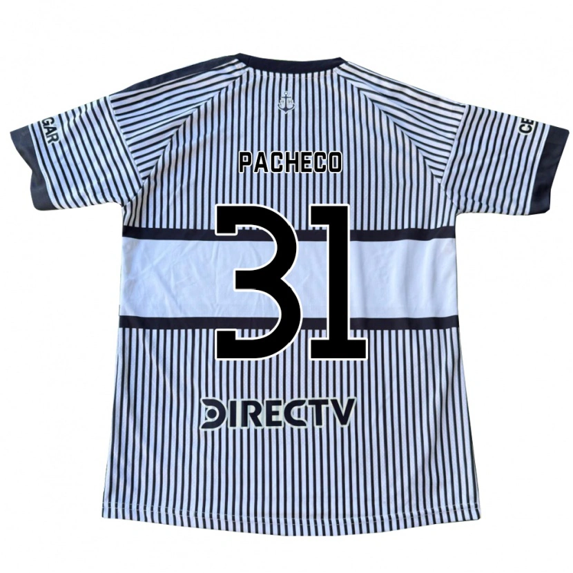 Danxen Hombre Camiseta Costanza Pacheco #31 Blanco Negro Amarillo 2ª Equipación 2026/27 La Camisa México