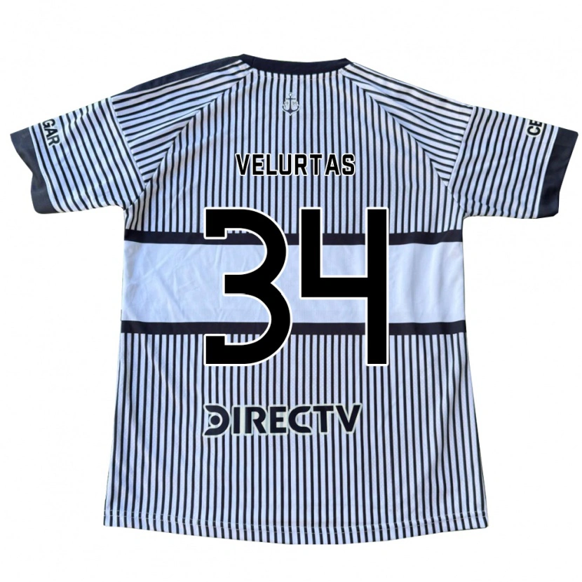 Danxen Hombre Camiseta Pedro Velurtas #34 Blanco Negro Amarillo 2ª Equipación 2026/27 La Camisa México