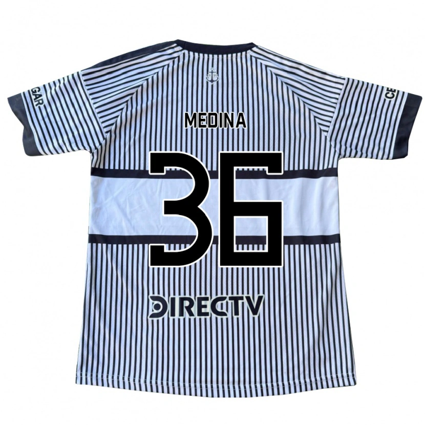Danxen Hombre Camiseta Cristian Medina #36 Blanco Negro Amarillo 2ª Equipación 2026/27 La Camisa México