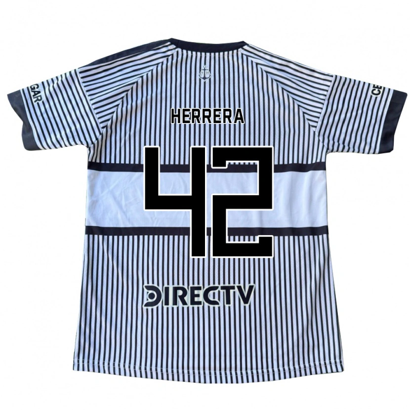 Danxen Hombre Camiseta Facundo Herrera #42 Blanco Negro Amarillo 2ª Equipación 2026/27 La Camisa México