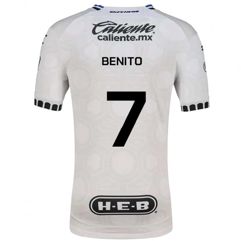 Danxen Hombre Camiseta Iker Benito #7 Blanco Negro Azul 1ª Equipación 2026/27 La Camisa México