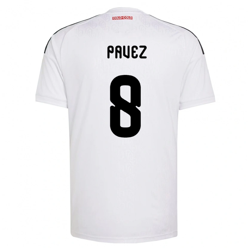 Danxen Mujer Camiseta Esteban Pavez #8 Blanco Negro 1ª Equipación 2026/27 La Camisa México