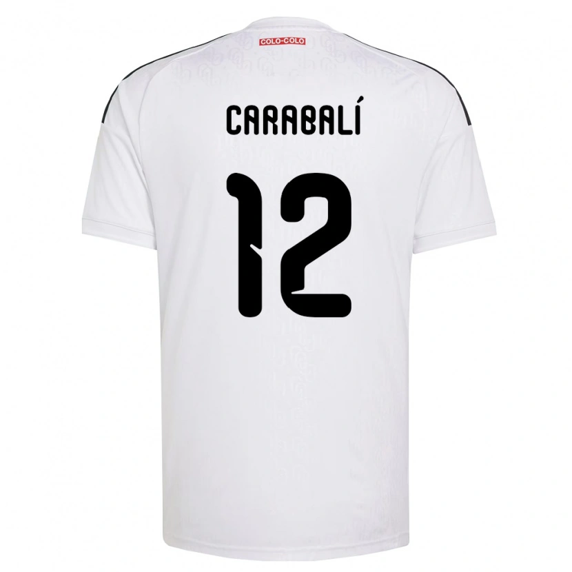Danxen Mujer Camiseta Omar Carabalí #12 Blanco Negro 1ª Equipación 2026/27 La Camisa México