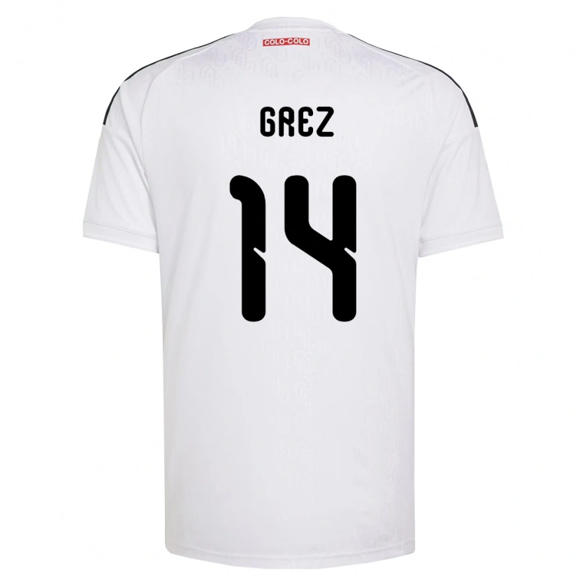 Danxen Mujer Camiseta Javiera Grez #14 Blanco Negro 1ª Equipación 2026/27 La Camisa México