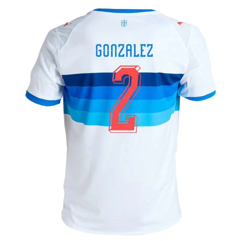 Danxen Mujer Camiseta Daniel González #2 Blanco Azul Cielo 1ª Equipación 2026/27 La Camisa México
