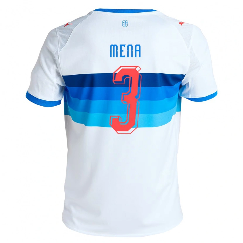 Danxen Mujer Camiseta Eugenio Mena #3 Blanco Azul Cielo 1ª Equipación 2026/27 La Camisa México