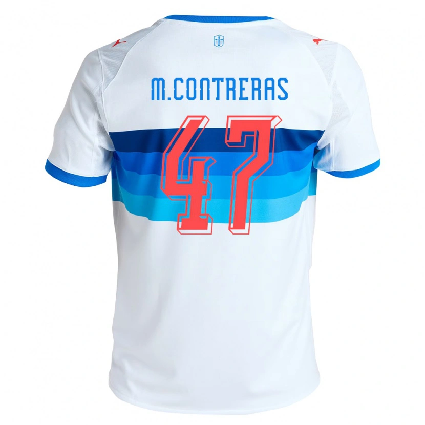 Danxen Mujer Camiseta Mathías Contreras #47 Blanco Azul Cielo 1ª Equipación 2026/27 La Camisa México