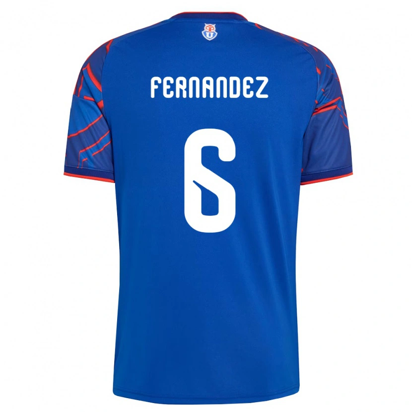 Danxen Mujer Camiseta Nicolás Fernández #6 Azul Real Rojo 1ª Equipación 2026/27 La Camisa México