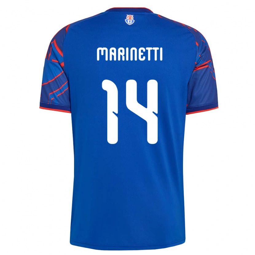 Danxen Mujer Camiseta Nicolás Marinetti #14 Azul Real Rojo 1ª Equipación 2026/27 La Camisa México