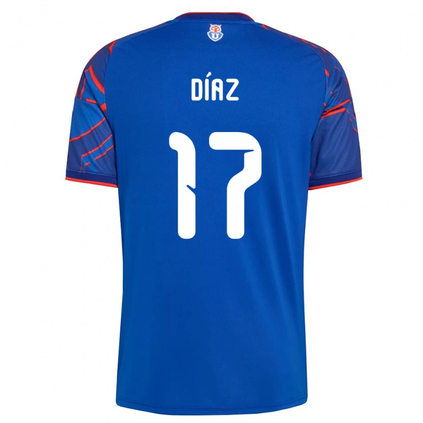 Danxen Mujer Camiseta Benjamín Díaz #17 Azul Real Rojo 1ª Equipación 2026/27 La Camisa México