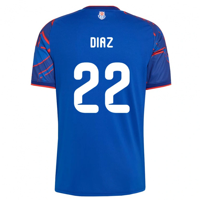 Danxen Mujer Camiseta Valentina Díaz #22 Azul Real Rojo 1ª Equipación 2026/27 La Camisa México