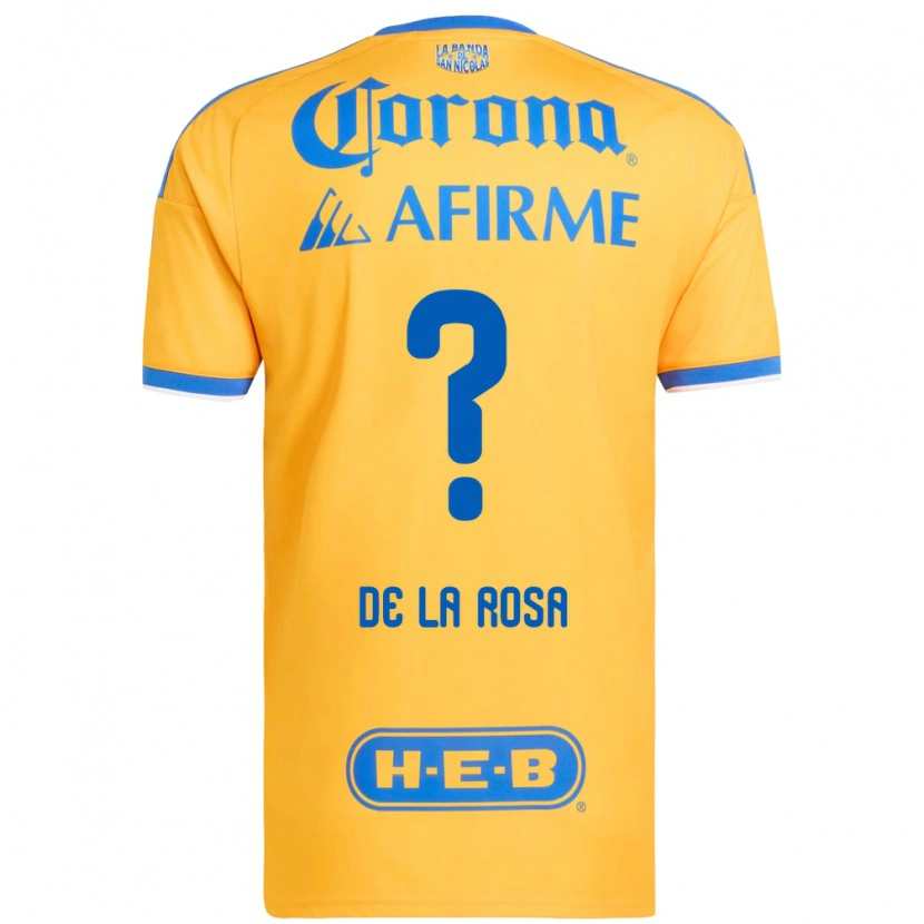 Danxen Mujer Camiseta Luis De La Rosa #0 Amarillo Azul 1ª Equipación 2026/27 La Camisa México