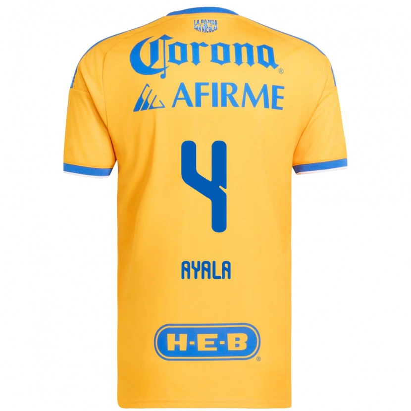 Danxen Mujer Camiseta Hugo Ayala #4 Amarillo Azul 1ª Equipación 2026/27 La Camisa México