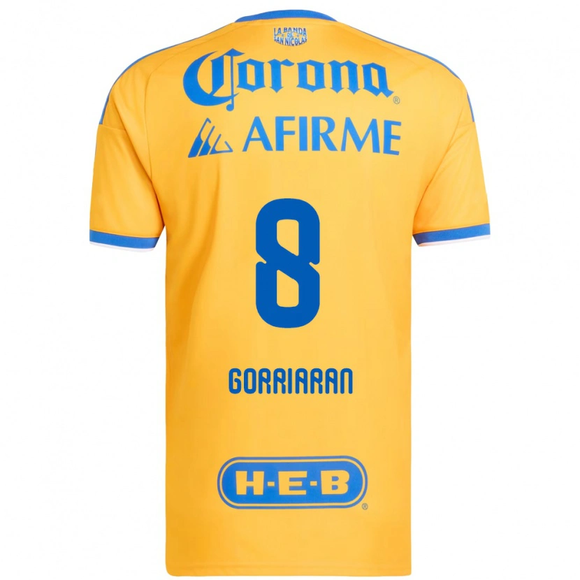 Danxen Mujer Camiseta Fernando Gorriarán #8 Amarillo Azul 1ª Equipación 2026/27 La Camisa México