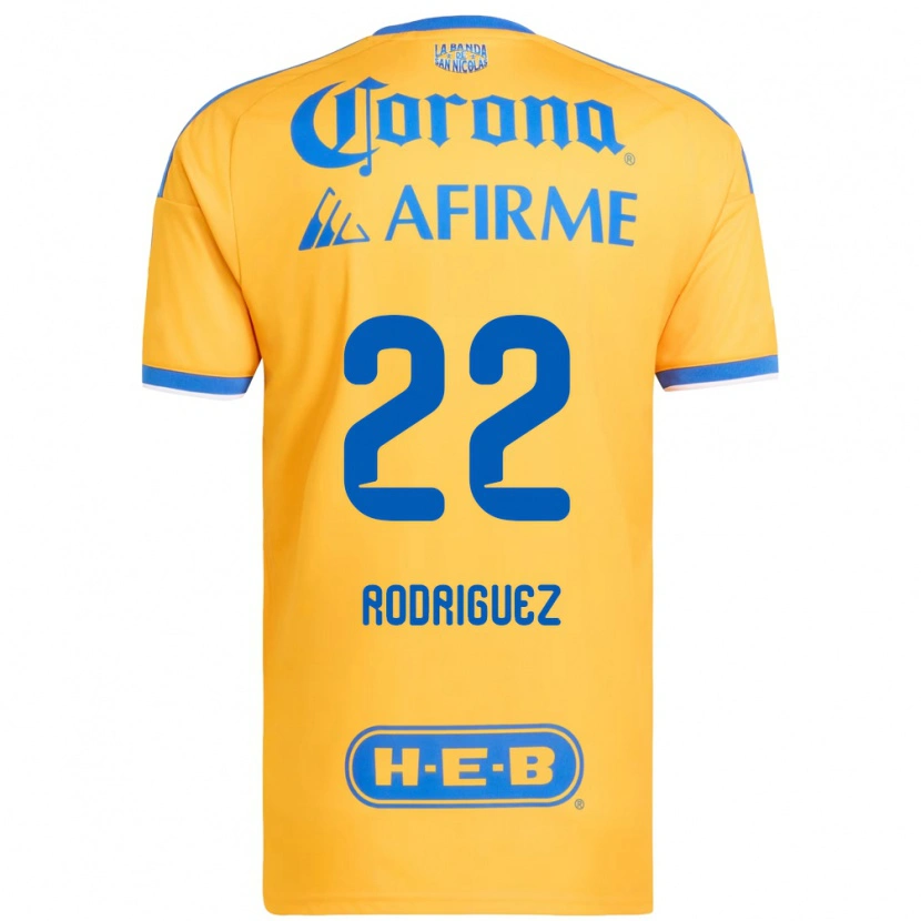 Danxen Mujer Camiseta Anika Rodriguez #22 Amarillo Azul 1ª Equipación 2026/27 La Camisa México