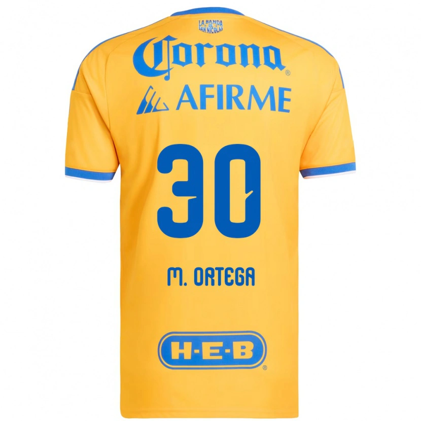 Danxen Mujer Camiseta Miguel Ortega #30 Amarillo Azul 1ª Equipación 2026/27 La Camisa México