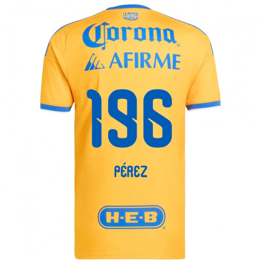 Danxen Mujer Camiseta Axel Pérez #196 Amarillo Azul 1ª Equipación 2026/27 La Camisa México