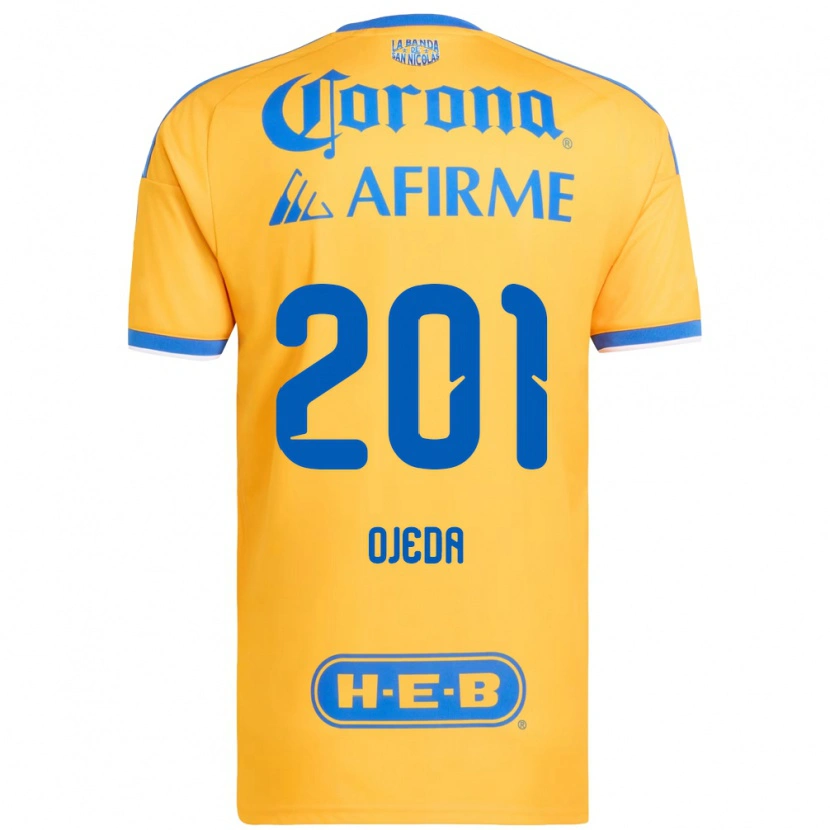 Danxen Mujer Camiseta Diego Ojeda #201 Amarillo Azul 1ª Equipación 2026/27 La Camisa México